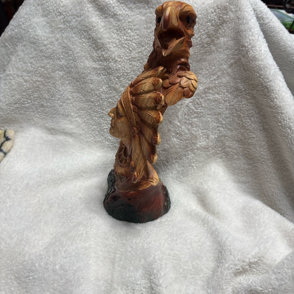 Majestic Chief and Eagle Art Sculpture - Picture 2 of 4